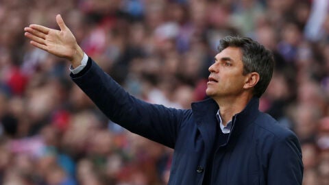 Pellegrino, durante el partido contra el Atl&eacute;tico de Madrid