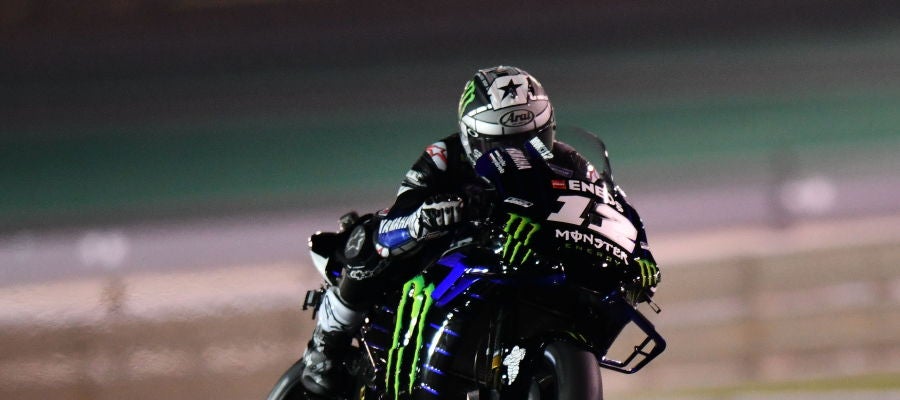 Maverick Viñales, durante la clasificación del GP de Catar Maverick Viñales, durante la clasificación del GP de Catar