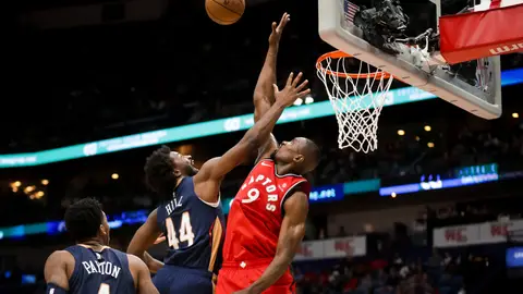 Tapón de Ibaka contra los Pelicans Tapón de Ibaka contra los Pelicans