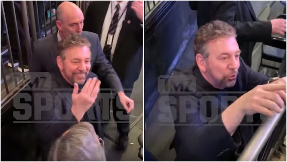 El dueño de los Knicks echa a un aficionado que le pide que venda el equipo: "Pásalo bien viéndolo por televisión" El dueño de los Knicks echa a un aficionado que le pide que venda el equipo: "Pásalo bien viéndolo por televisión"