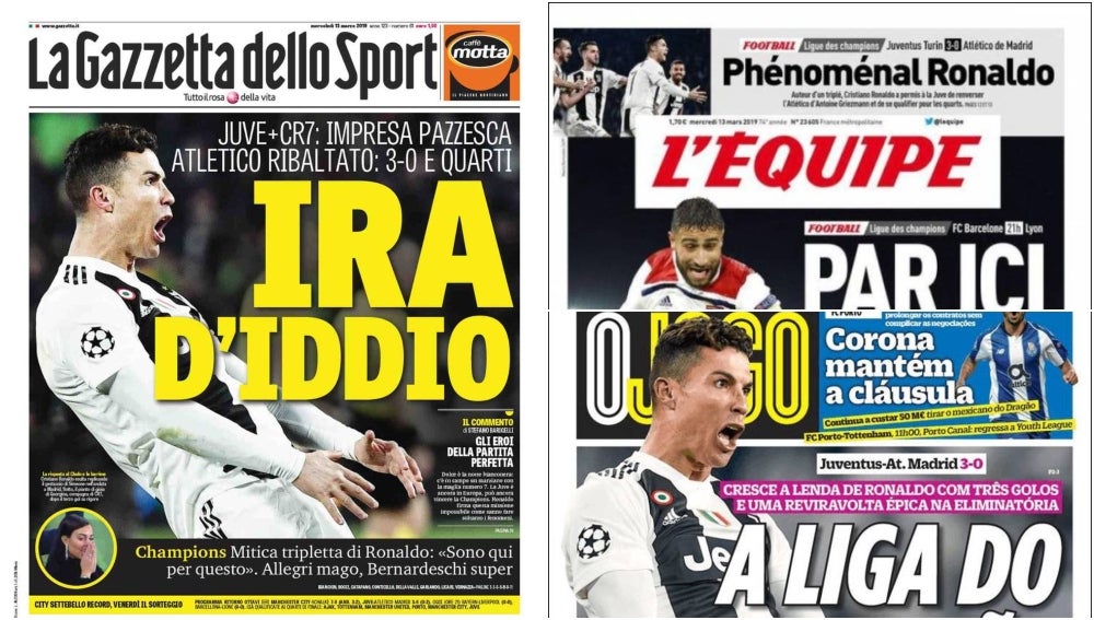 La prensa mundial se rinde a Cristiano Ronaldo: "Ira de dios" La prensa mundial se rinde a Cristiano Ronaldo: "Ira de dios"