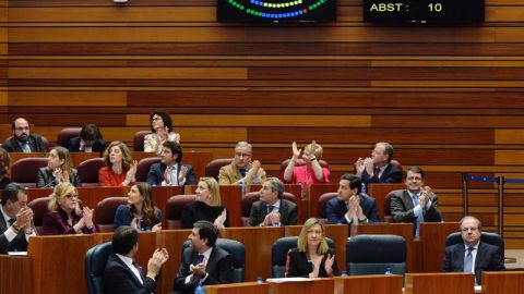 Cortes de Castilla y Le&oacute;n durante la votaci&oacute;n de la modificaci&oacute;n de la Ley de Caza