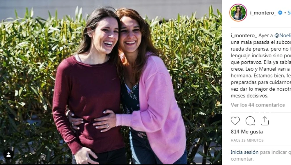 Irene Montero anuncia que está embarazada Irene Montero anuncia que está embarazada