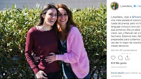 Irene Montero anuncia que est&aacute; embarazada