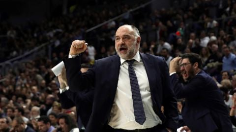 Pablo Laso, durante un partido del Real Madrid