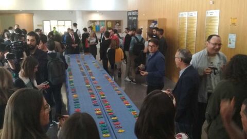 El N&uacute;mero PI formado con galletas en la UMHE
