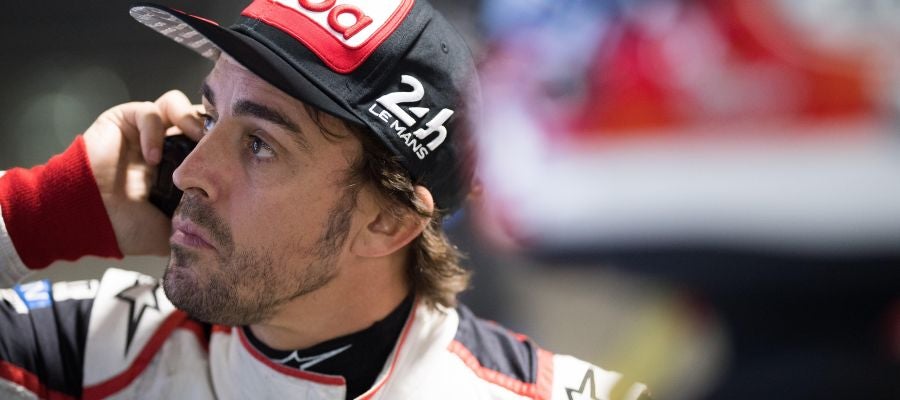 Fernando Alonso, durante el entrenamiento en el circuito de Sebring Fernando Alonso, durante el entrenamiento en el circuito de Sebring