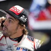 Fernando Alonso, durante el entrenamiento en el circuito de Sebring Fernando Alonso, durante el entrenamiento en el circuito de Sebring