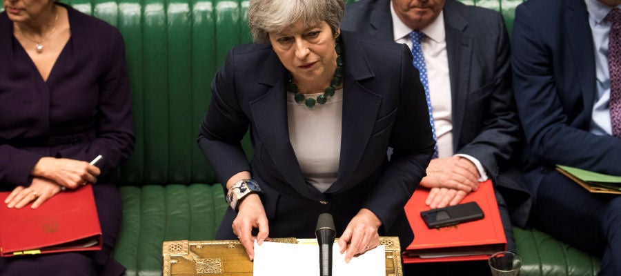 La primera ministra británica, Theresa May, en el Parlamento de Reino Unido La primera ministra británica, Theresa May, en el Parlamento de Reino Unido