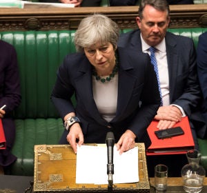 La primera ministra británica, Theresa May, en el Parlamento de Reino Unido La primera ministra británica, Theresa May, en el Parlamento de Reino Unido