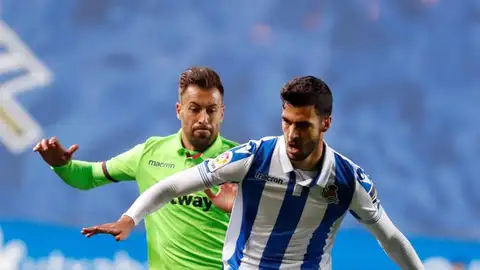 El centrocampista de la Real Sociedad, Mikel Merino. El centrocampista de la Real Sociedad, Mikel Merino.