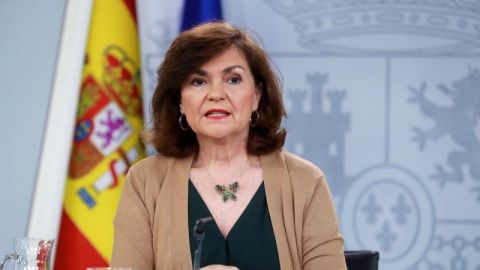 La vicepresidenta del Gobierno, Carmen Calvo