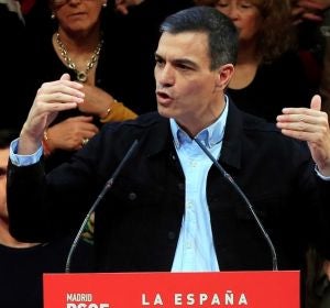 Pedro Sánchez durante un acto del PSOE Pedro Sánchez durante un acto del PSOE