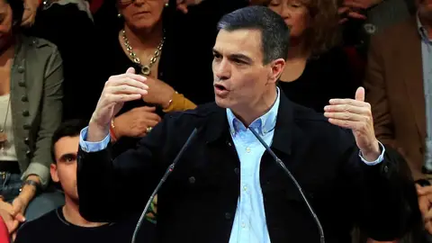 Pedro Sánchez durante un acto del PSOE Pedro Sánchez durante un acto del PSOE