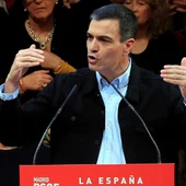 Pedro Sánchez durante un acto del PSOE Pedro Sánchez durante un acto del PSOE