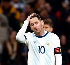 Messi, desesperado ante Venezuela Messi, desesperado ante Venezuela