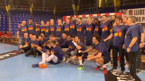 El Bar&ccedil;a celebra su novena Liga ASOBAL seguida