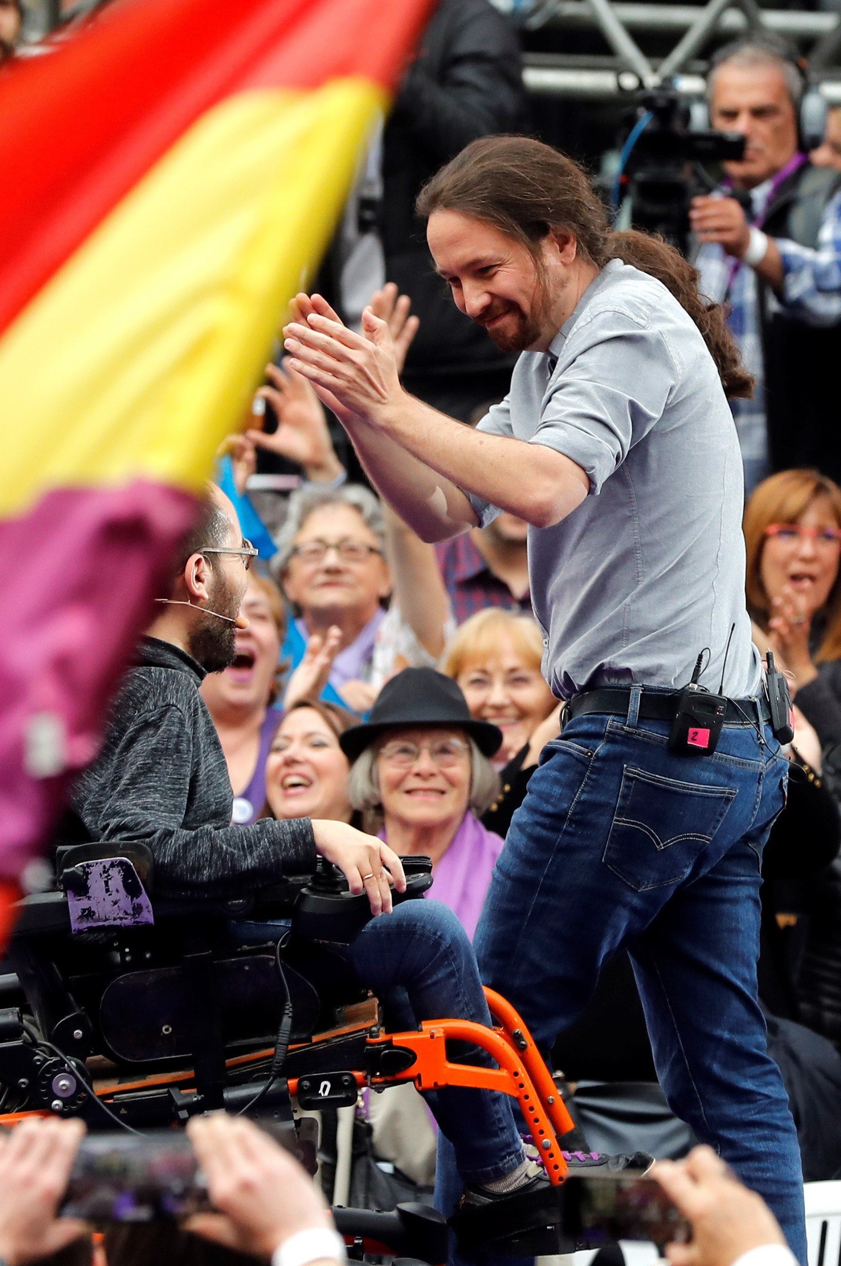 El rap de Pablo Iglesias en su mítin de vuelta El rap de Pablo Iglesias en su mítin de vuelta