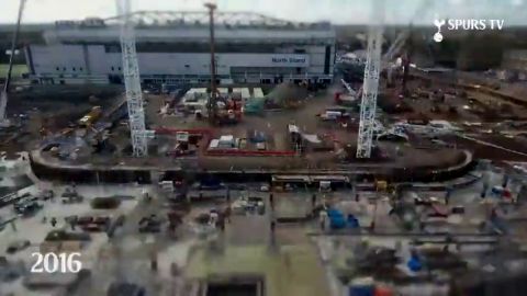 La construcci&oacute;n del nuevo estadio del Tottenham en un espectacular v&iacute;deo de dos minutos