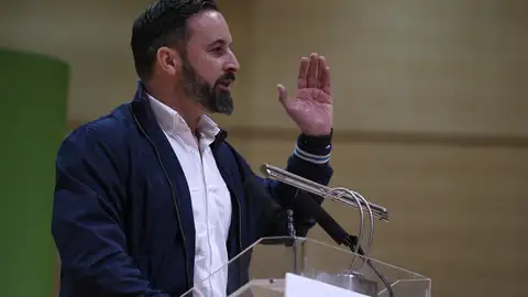 Santiago Abascal durante su intervención en un acto celebrado hoy en Ciudad Real Santiago Abascal durante su intervención en un acto celebrado hoy en Ciudad Real