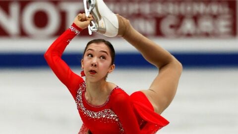 Elizabet Tursynbaeva, durante su hist&oacute;rico ejercicio en Saitana