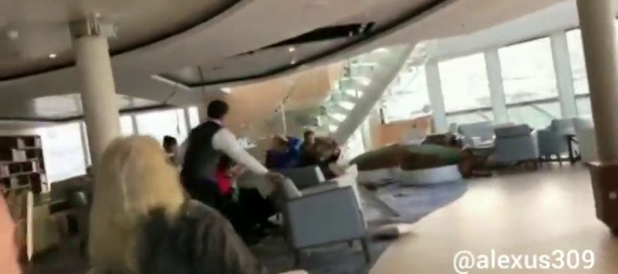 Momentos de miedo en el crucero averiado en Noruega por la entrada de agua y el vaivén del buque Momentos de miedo en el crucero averiado en Noruega por la entrada de agua y el vaivén del buque
