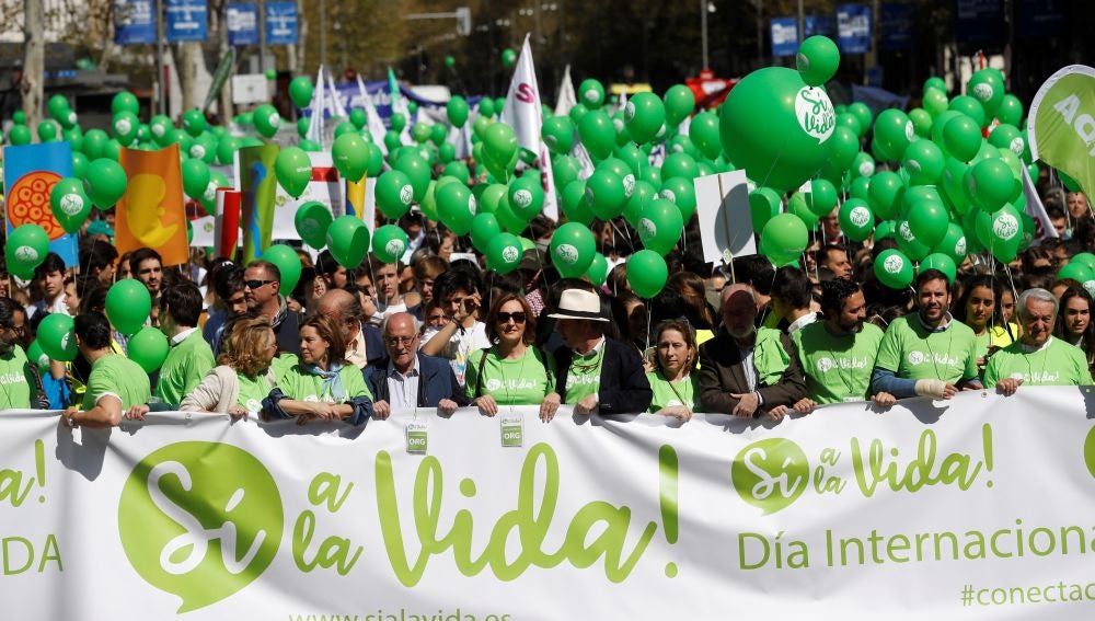 Manifestación contra el aborto en Madrid 