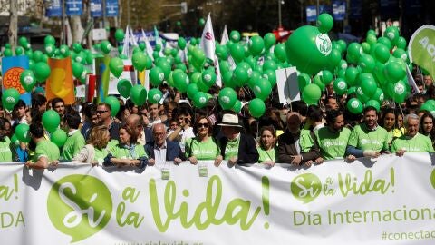 Manifestaci&oacute;n contra el aborto en Madrid