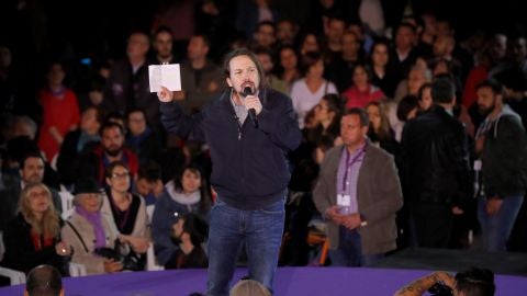 El secretario general de Podemos, Pablo Iglesias