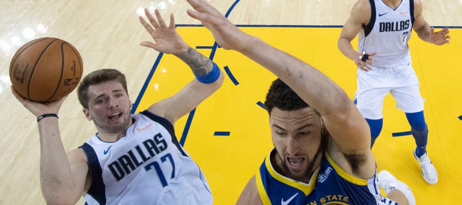 Luka Doncic, en acción ante los Warriors Luka Doncic, en acción ante los Warriors