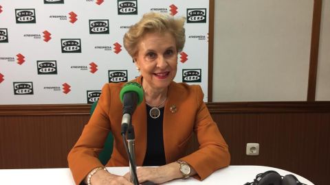 Carmen Quintanilla, durante la entrevista en Onda Cero Ciudad Real