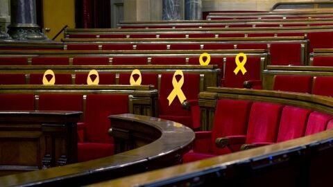 El hemiciclo del Parlament de Catalu&ntilde;a