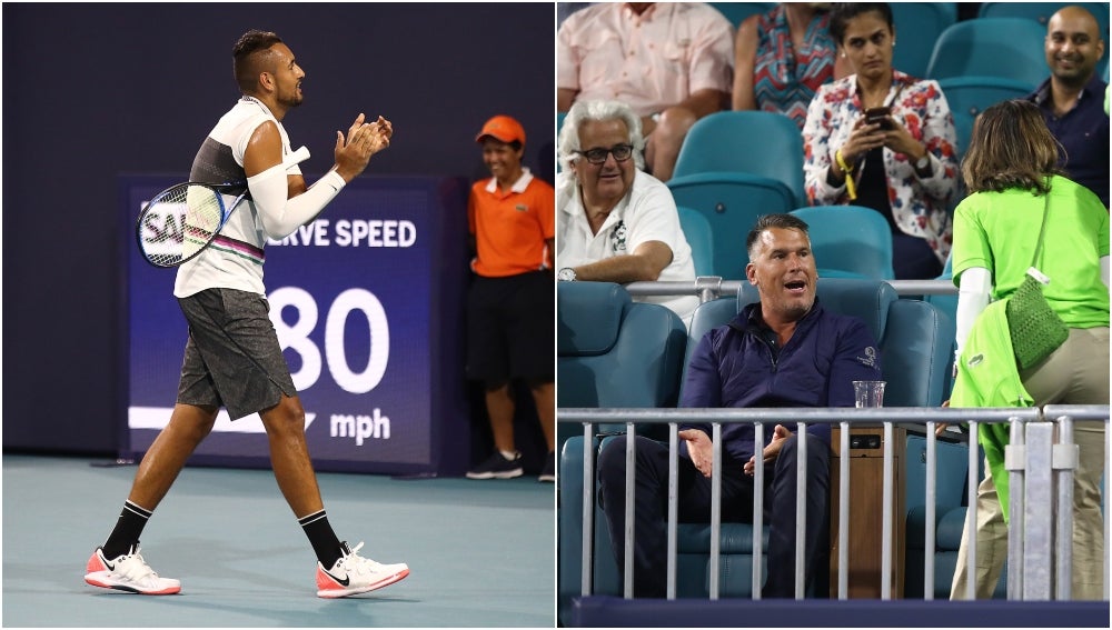 Nueva polémica de Kyrgios: se encara con un espectador en el Masters 1.000 de Miami Nueva polémica de Kyrgios: se encara con un espectador en el Masters 1.000 de Miami