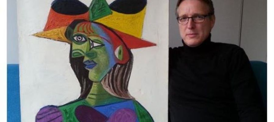 Captura de Internet en el que se ve el cuadro 'Busto de mujer', de Picasso Captura de Internet en el que se ve el cuadro 'Busto de mujer', de Picasso