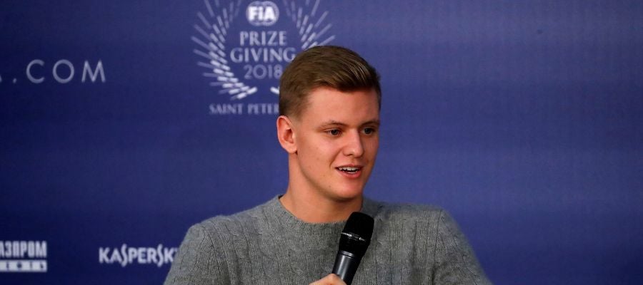 Mick Schumacher, durante una conferencia Mick Schumacher, durante una conferencia