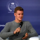 Mick Schumacher, durante una conferencia Mick Schumacher, durante una conferencia