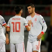 Morata celebra su gol a Malta