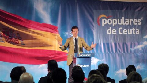 El presidente del PP, Pablo Casado