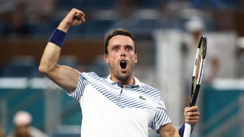 Roberto Bautista tras ganar a Djokovic y pasar a cuartos de final del Abierto de Miami