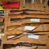 Armas incautadas por la Guardia Civil de Ciudad Real