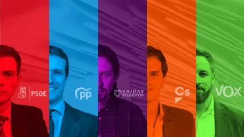 Líderes políticos de los principales partidos Principales candidatos a las elecciones generales del 28A