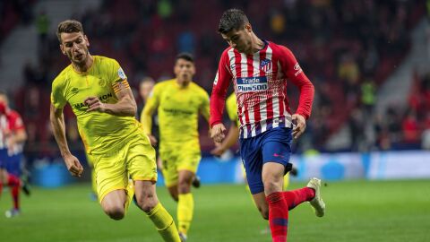 Morata, en el partido contra el Villarreal