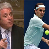John Bercow y Roger Federer