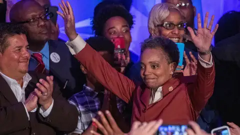 La alcaldesa electa de Chicago Lori Lightfoot La alcaldesa electa de Chicago Lori Lightfoot