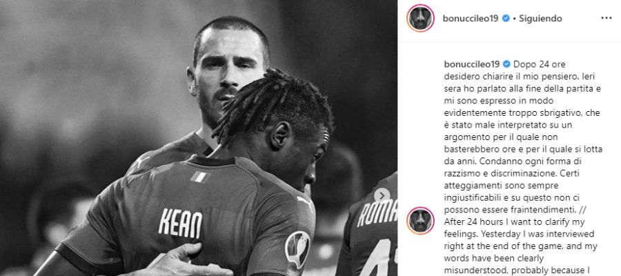 Bonucci se disculpa Bonucci se disculpa