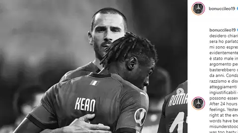 Bonucci se disculpa Bonucci se disculpa