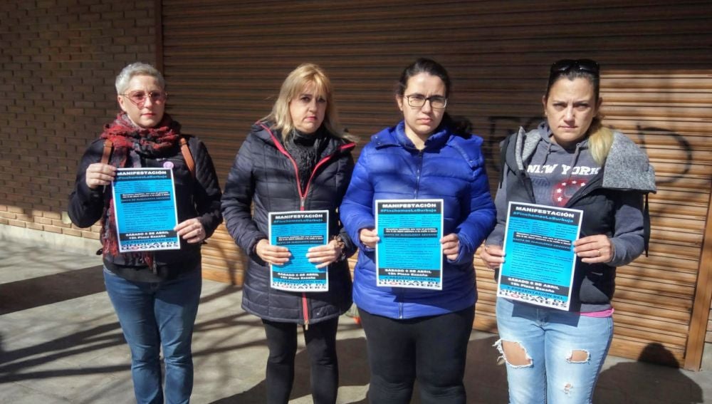 María José Ordóñez y Alma Vives -en el centro- forman parte del Sindicato de Inquilinos de Mallorca