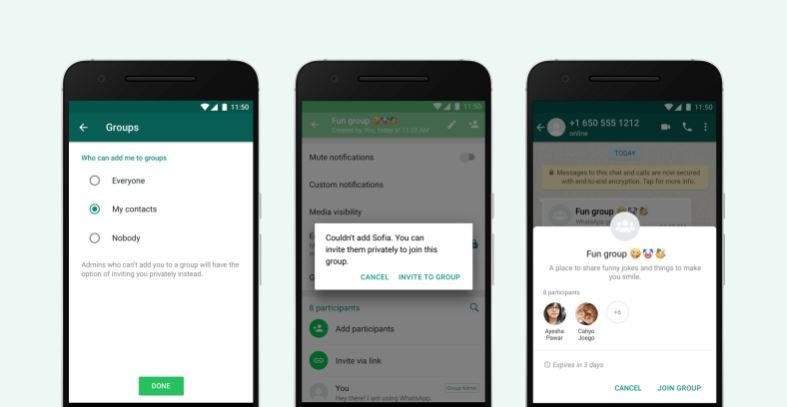 Whatsapp preguntará al usuario antes de ser incluido en un grupo Whatsapp preguntará al usuario antes de ser incluido en un grupo