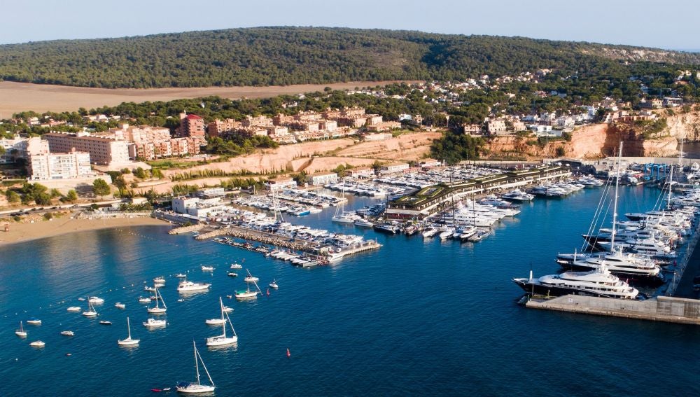 Imagen aérea de Port Adriano, en Mallorca. 