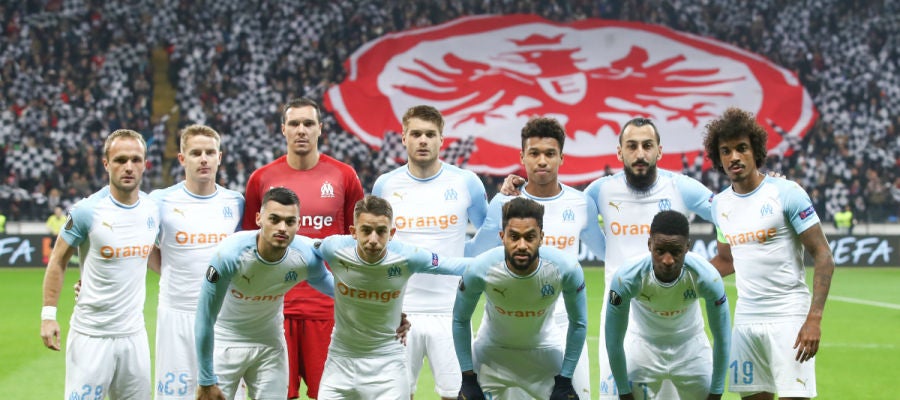 El once del Olympique de Marsella ante el Eintracht El once del Olympique de Marsella ante el Eintracht